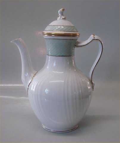 1794-952 Kaffekande 26 cm Svejfet # 952 Kongelig Dansk  Spise- og kaffestel med grøn bort