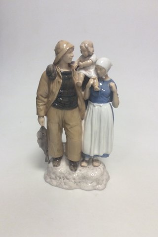 Bing og Grøndahl Figur af Fiskerfamilie No. 2025