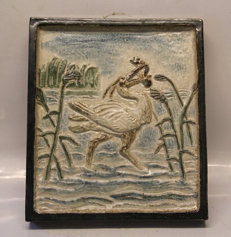 Kongelig Dansk Stentøj 21729 Kgl. Relief, Hejre november 1959 KK 35.5 x 31 cm