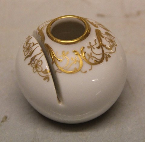 Kongelig Dansk 144-1048 Kgl. Kortholder & kuvert vase 4.5 x 5.5 cm dekoreret med guld