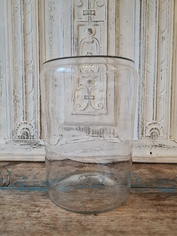 Old Swedish mouth-blown jam jar 23.5 cm.