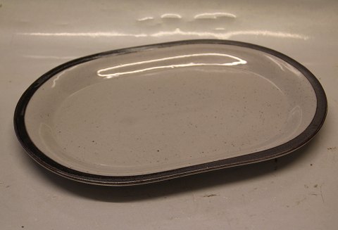 INGRID Serving dish 26 x 36.5 cm  Brown and Grey  Stoneware Danish Art Pottery Knabstrup