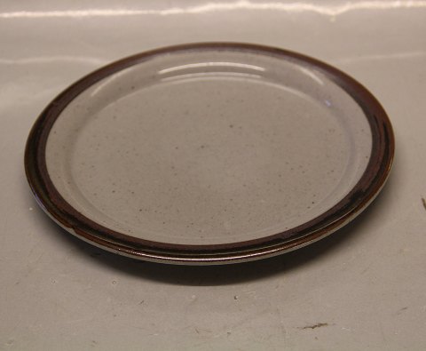 INGRID Luncheon plate 22.5 cm Brown and Grey  Stoneware Danish Art Pottery Knabstrup