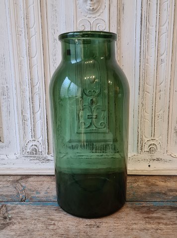 Grønt sylteglasAalborgglasværk 1899.Højde 38 cm