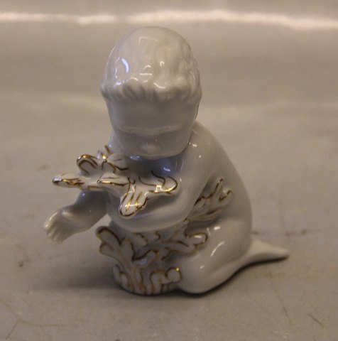 B&G 2266 Sea boy with sea-weed 10 cm, gold, Sadolin/Jespersen  B&G Porcelain