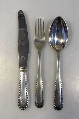 Georg Jensen Silver/Sterling Silver Rope Vintage Luncheon Set 12 People (36 pcs) (1926-1932)