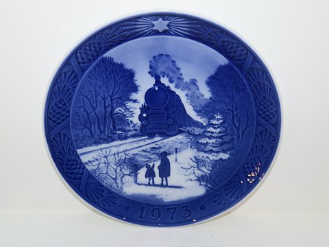 Royal CopenhagenJuleplatte 1973Lokomotiv