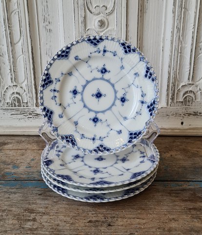 Royal Copenhagen Musselmalet Helblonde Antik stor kage tallerken 1850-1894Diameter 17 cm.