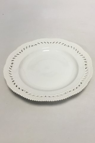 Royal Copenhagen White Flora Danica / Pearl Pattern Dish with pierced border No. 3574