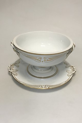 Royal Copenhagen Patttern No 117 Art Nouveau with Gold decoration Tureen with under tray