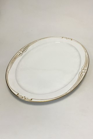 Royal Copenhagen Stel nr. 117 Art Nouveau med gulddekoration Servingsfad med Rist