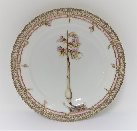Royal Copenhagen, Flora Danica. Frokost tallerken. Design #3550. Diameter 22 cm. (1 sortering). Epipogium aphyllum