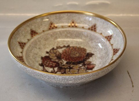 Dahl Jensen 130-267 DJ Bowl 7 x 22 cm Arthur Boesen Decorated in red and gold