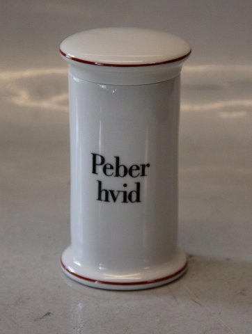 B&G - 497 Peber, hvid (White Pepper )11.5 cm Red line Bing & Groendahl White Dinnerware, Magnussen