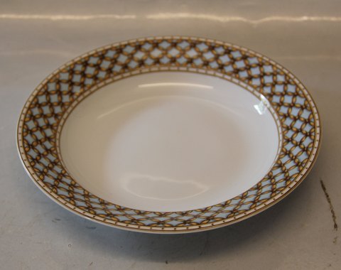 Liselund (Ny) 605 Dyb tallerken 22 cm Lyseblå Flet Kongelig Dansk Design af Diana Holstein