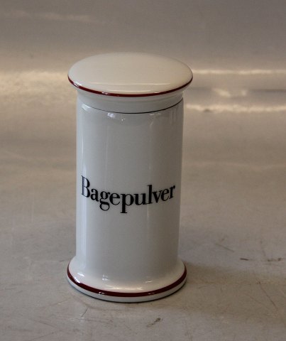 B&G - 497 Bagepulver (Baking Soda)  11.5 cm Red line Bing & Groendahl White Dinnerware, Magnussen