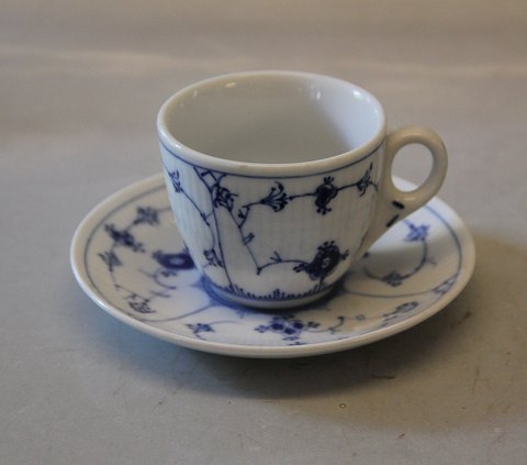 2022 Coffee Cup 5.5 x 7 cm ribbed - with 107 ribbed saucer 12.5 cm B&G Blue Traditional -  tableware Hotel