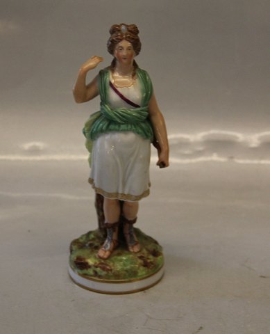 Royal Copenhagen 12126 RC Diana the Roman Goddess of hunting 18.5 cm broken staff / bow Juliane Marie stemplet Signeret EH Else Hasselriis