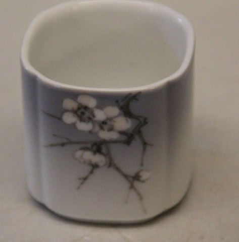 2301-1057 RC Square Vase 5.5 x 6 cm with Flower branch and butterfly Royal Copenhagen 