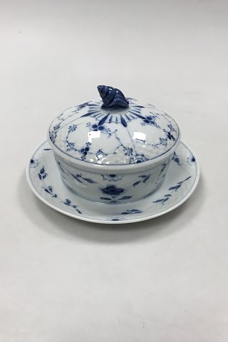 Bing and Grondahl Blue Fluted / Butterfly Butter Jar No. 582