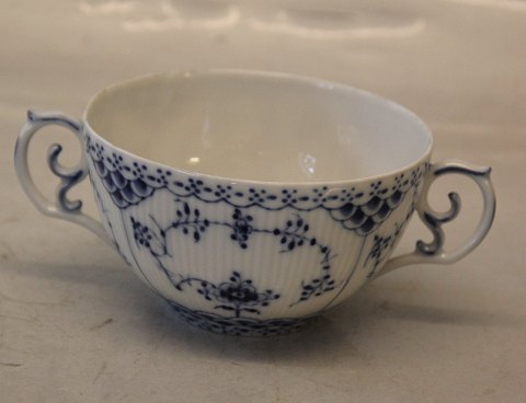 1228-1 Bouillon Cup  6.5 x 11 cm + handles;  WITHOUT LID AND SAUCER Blue Fluted Full Lace