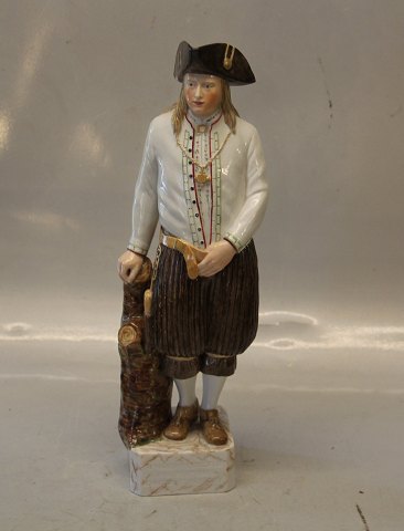 Kongelig Dansk Nordmandsdals figur Af Vinjes Prestegjeld i øvre telemarken Christiansands Stift 31 cm Fra Nordmandsdalen Fredensborg