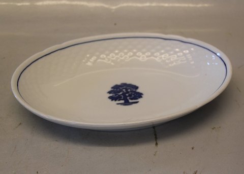1020 Oval bowl 23.5 x 15.6 cm B&G "The OAK" - Blue Oaktree on seashell tableware Hotel