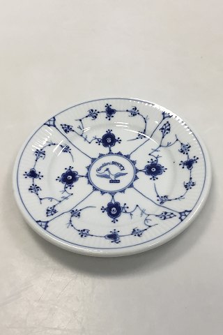 Bing & Grondahl Blue Fluted Hotel Cake Plate No 2002 with Logo from Confectionery "Bristol Zola"