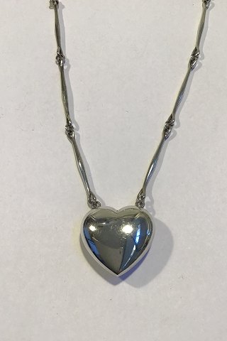 Georg Jensen Sterling Silver Necklace with small Heart Pendant No 126B Astrid Fog