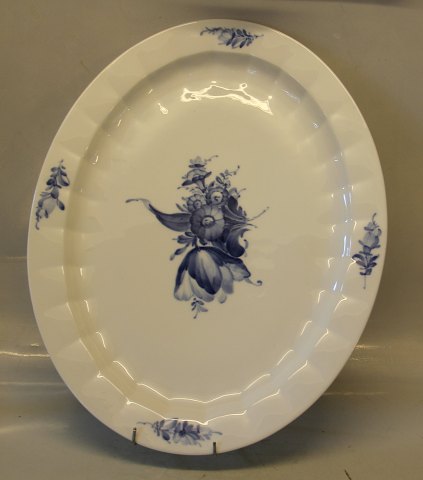 8541-10 Stegefad 37 x 48 cm Kongelig Dansk Porcelæn Blå Blomst Kantet