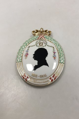 Royal Copenhagen Silhouette Flora Danica Royalty platte Kong Christian IX No RC-S1