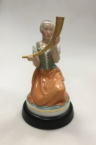Royal Copenhagen Figur Pige med Guldhorn No. 12242
