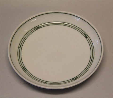 306 Cake plate 15.5 cm (028 a)	 Olympia Green pattern of lines B&G 