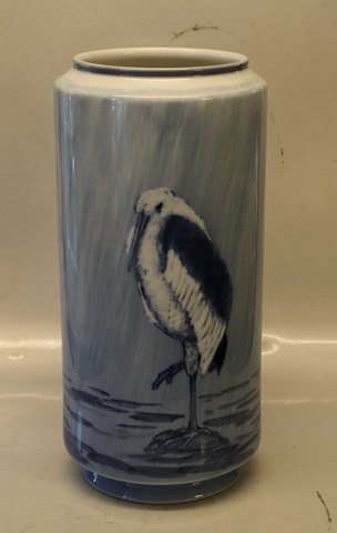 2930-5806 RC Art Nouveau Vase with Storch 34 x 17 cm Design Arnold Krogh in 1897 Royal Copenhagen