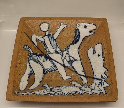 Dansk Stentøj  Sten Lykke Madsen 9.5 x 37 x 36 cm skålHolstebro 1274 - 1974