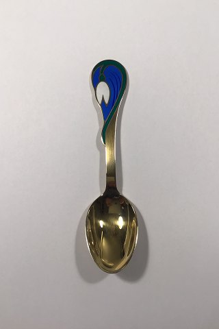 A. Michelsen Christmas Spoon 2002 In Gilded Sterling Silver with Enamel