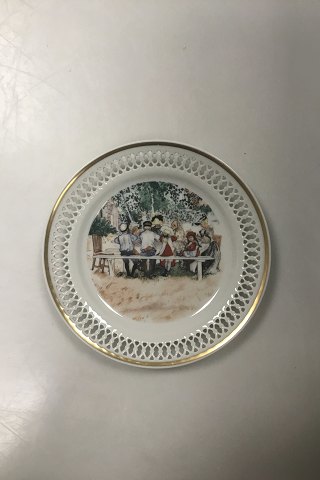 Bing and Grondahl Carl Larsson Plate - Lunch under the big Birch tree No. 4502/616