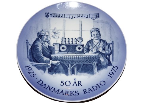 Royal Copenhagen Mindeplatte fra 1975Danmarks Radio 50 år
