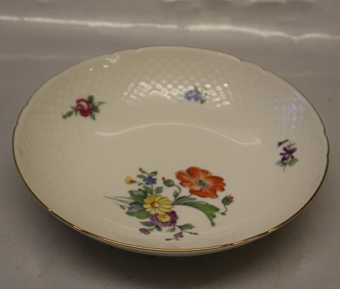 044 Rund skål (mellem) 21 cm (312) B&G Saksisk Blomst - Creme