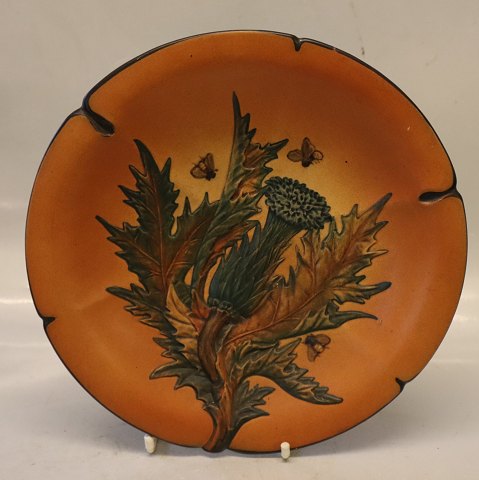 128 X Fruit dish with artichoke & bees 27 cm Axel Sørensen 1939 Ipsen Danish Art Pottery