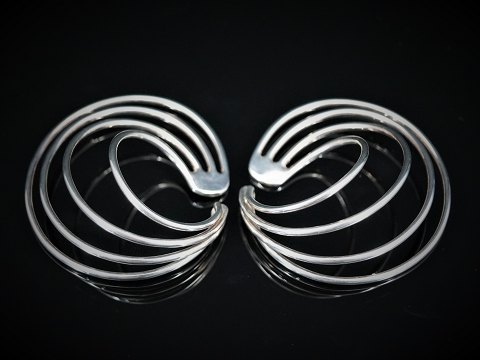 Georg Jensen, Allan Scharff; Par Alliance ørehænger/øreringe i sterling sølv #555
