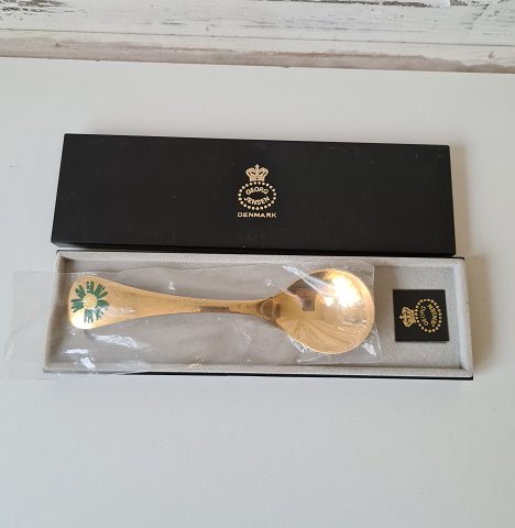 Georg Jensen annual spoon in gilded sterling silver 1982