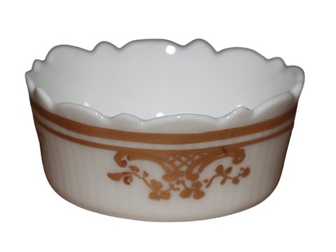 Guldkurv OrnamenterLille rundt saltkar 4,2 cm.