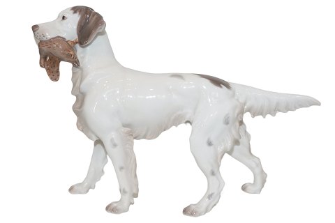 Stor Bing & Grøndahl figurSetter med fugl i munden