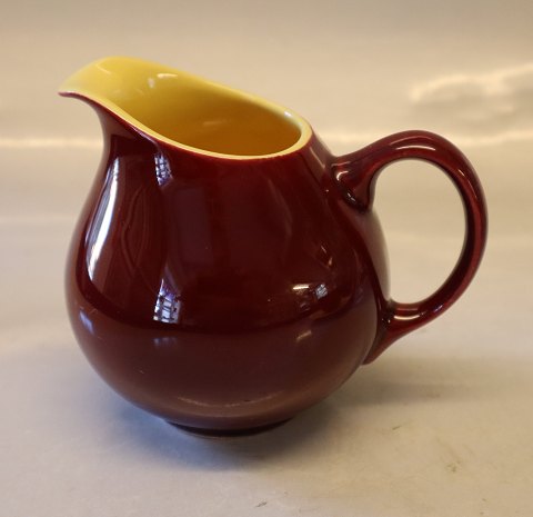 Flødekande 9.5 cm gul & bordaux Kongo Kronjyden