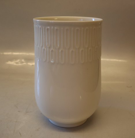 Royal Copenhagen 4141 RC White Vase with relief 15 cm