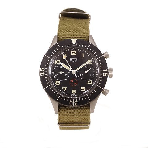 Heuer Bundeswehr 1550 SG 3H/T ca. år 1970. Manuelt optræk. Fremstillet ca. år 1970. God stand. D: 43mm