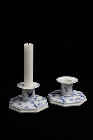 Royal Copenhagen Musselmalet Riflet 6 kantet lysestage.RC#1/3334...(1 stk. haves)