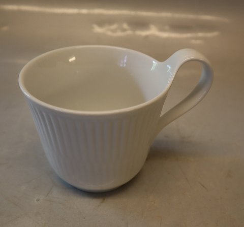 093-1 Cup high handle 9 cm 25 cl   White Fluted Danish Porcelain