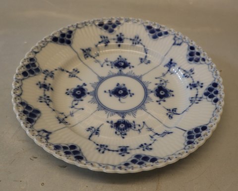1086-1 Plate with gold  19 cm Blue Fluted Full Lace